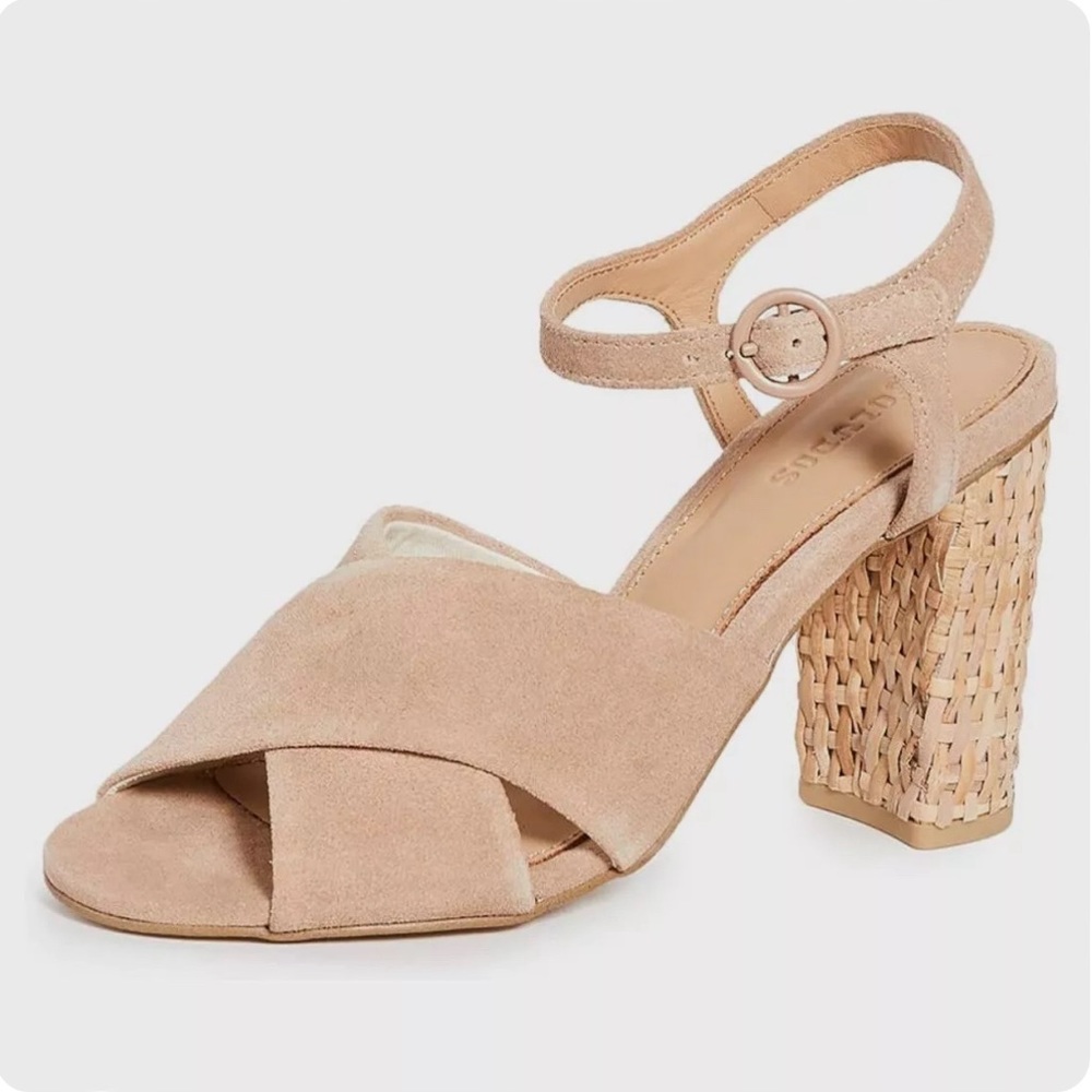 Soludos | Olivia Suede Leather Heel | Desert